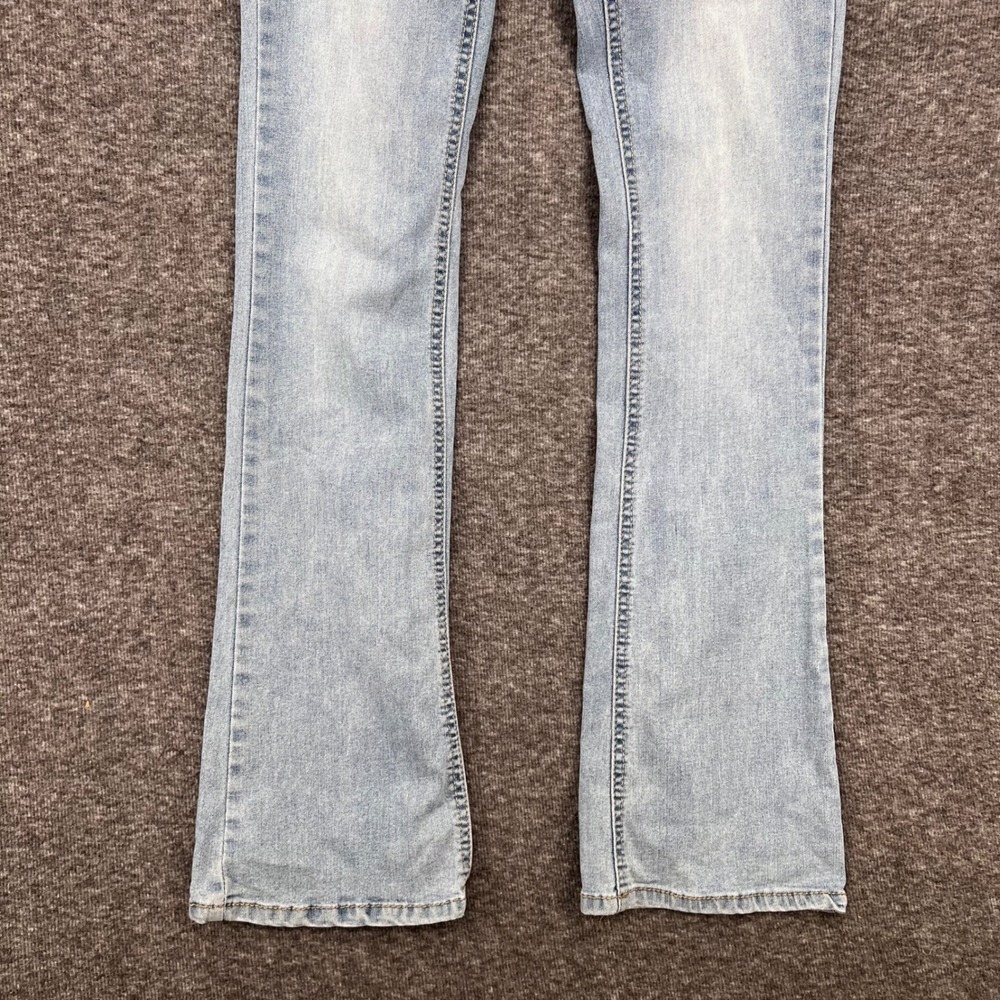 WallFlower Luscious Curvy Bootcut Jeans Light Embroidered Pockets Size 1  Women - Picture 4 of 11